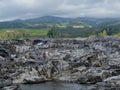 Coastline and rugged lava rocks called DragonÃ¢â¬â¢s Teeth at Makaluapuna Point near Kapalua, Maui, H Royalty Free Stock Photo